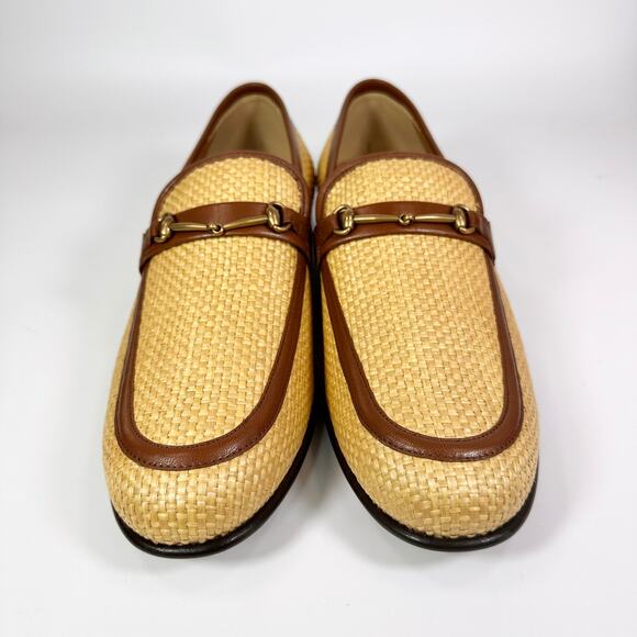 Gucci Horsebit Raffia & Leather Loafer - Men’s 11.5 - Picture 3 of 8